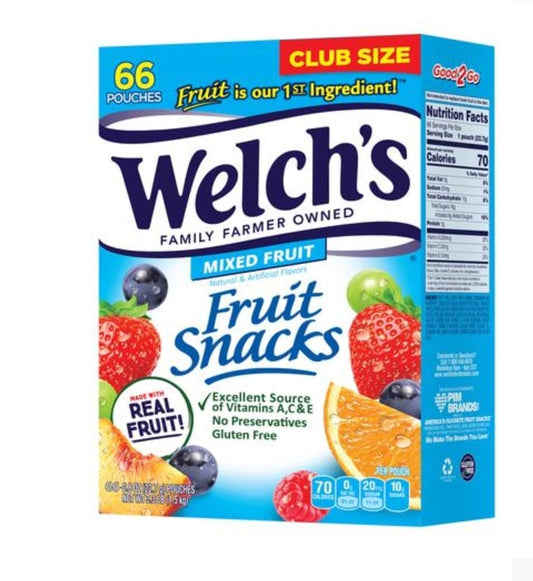Welch's Mixed Fruit Sweet Snacks (Bulk) 66 Units
